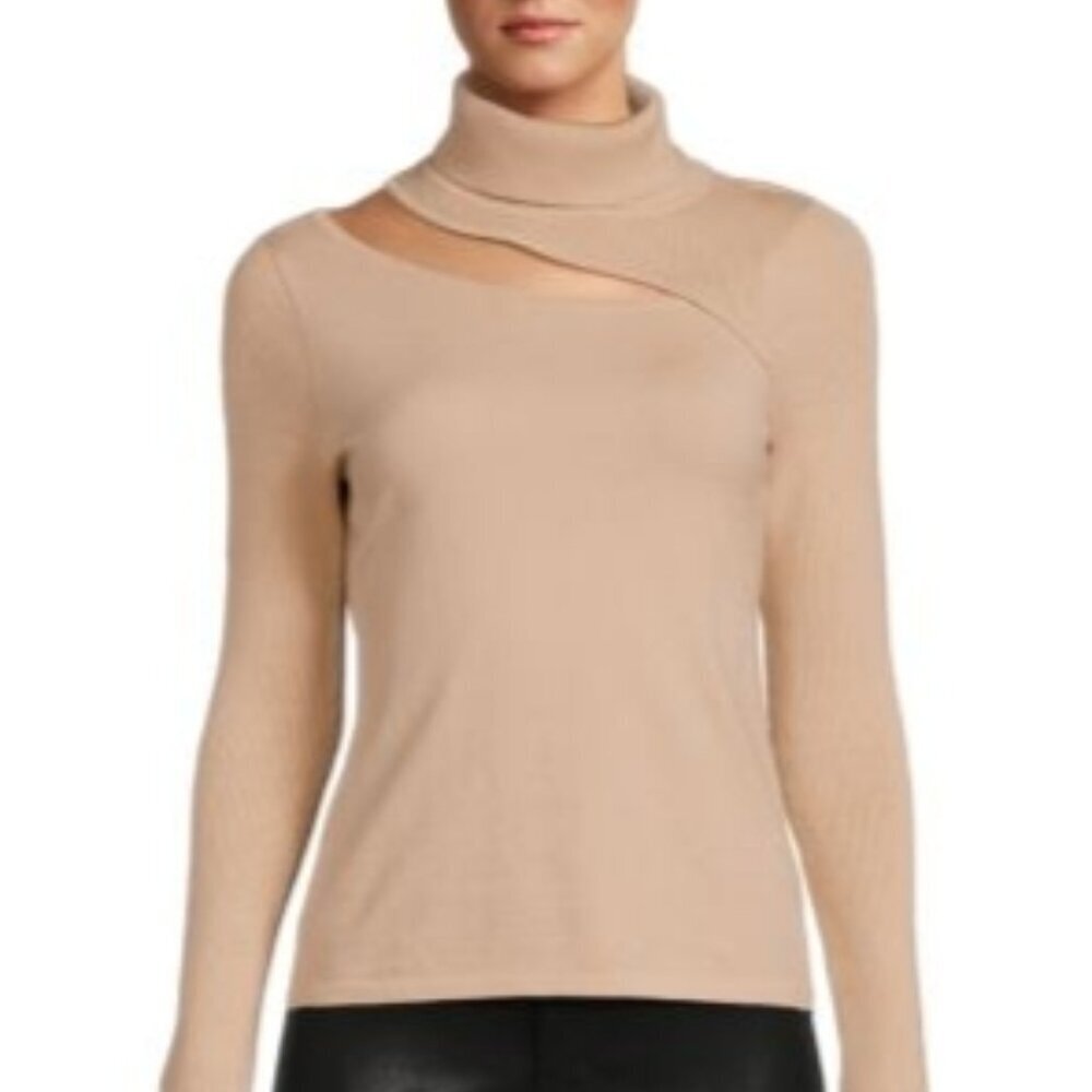 L'AGENCE Everlee Cutout Sweater SmalL’AGENCE Everlee Cutout Sweaterl, WALNUT NWT